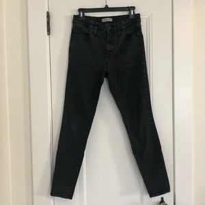 Madewell 9” High Riser Skinny Size 30 black denim